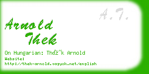 arnold thek business card